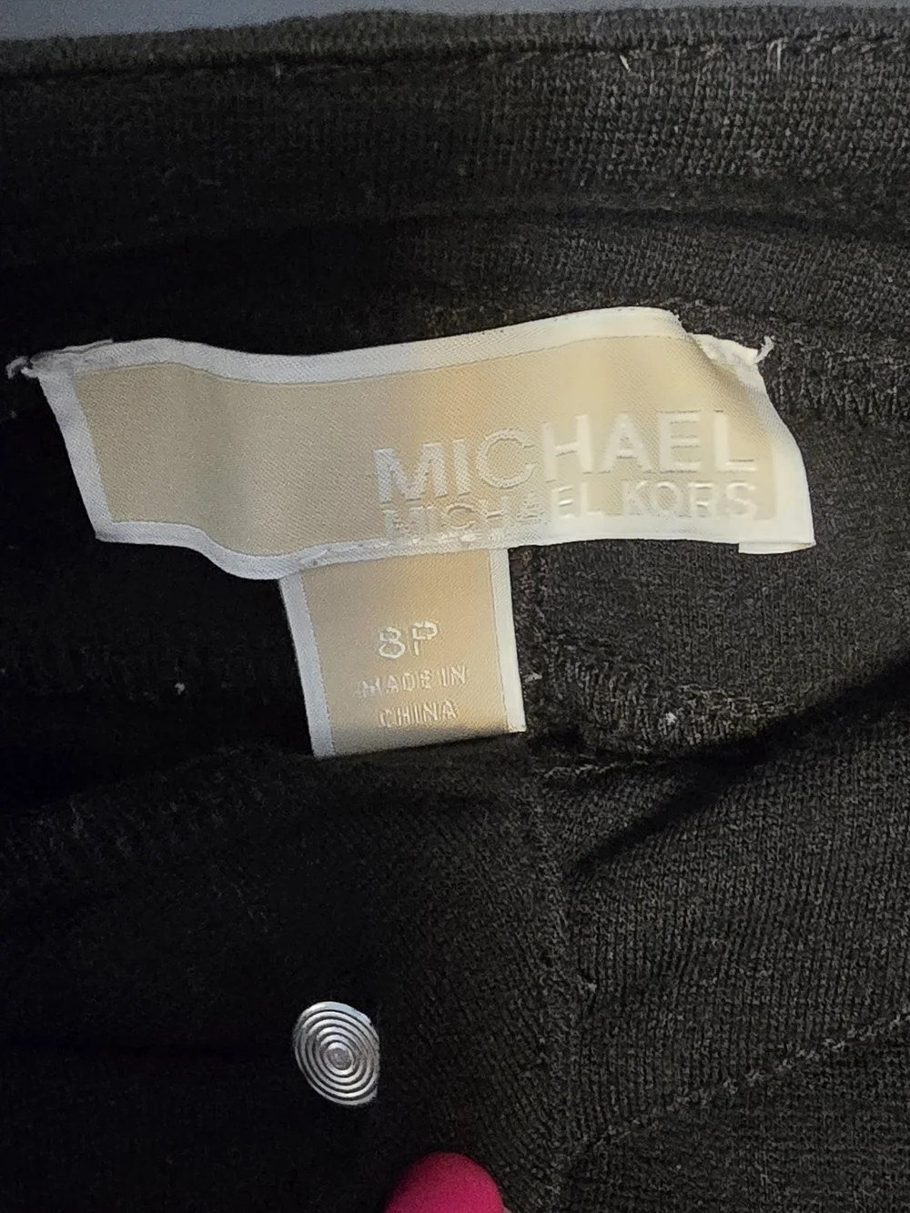 Michael Kors Black Jean Leggings with Studded Pocket Detail